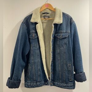 Men’s (unisex) Mountain Ridge Denim Sherpa-Lined Jacket